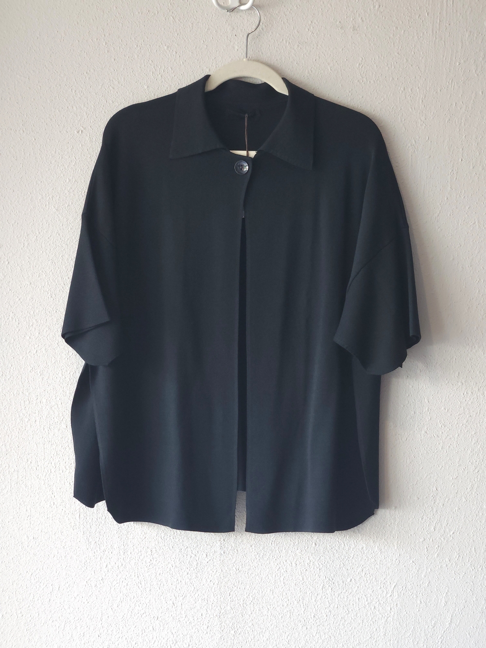 HAPPY LOOK Black Cape Sweater Shrug Knit Cardigan OS (One Size) NWT
